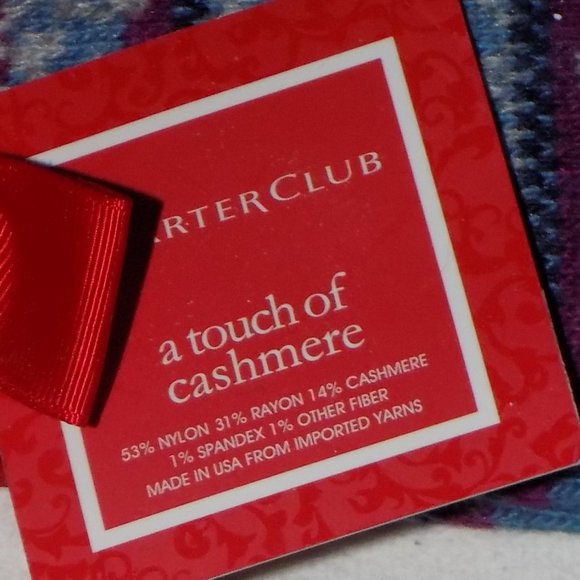 3 pair Charter Club Cashmere blend socks, shoe size 6-9, sock size 9-11 - Picture 3 of 3